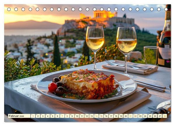 Produktbild: Europa f&uuml;r Gourmets - landestypische Gerichte erleben (Tischkalender 2026 DIN A5 quer), CALVENDO Monatskalender