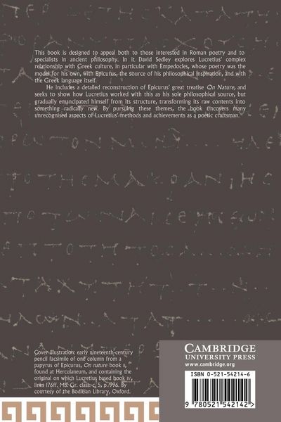 Produktbild: Lucretius and the Transformation of Greek Wisdom