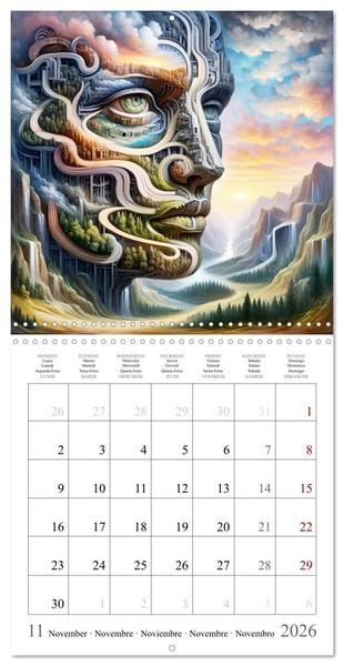 Produktbild: Visages de la m&eacute;tropole (Calendrier mural carr&eacute; 2026 30x30 cm) Calendrier double avec une page pour vos prises de notes