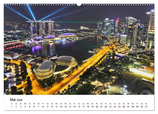 Produktbild: Singapur - Perle S&uuml;dostasiens (Wandkalender 2026 DIN A2 quer), CALVENDO Monatskalender