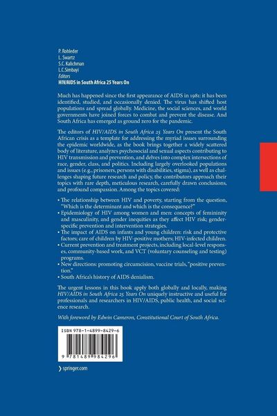 Produktbild: HIV/AIDS in South Africa 25 Years On