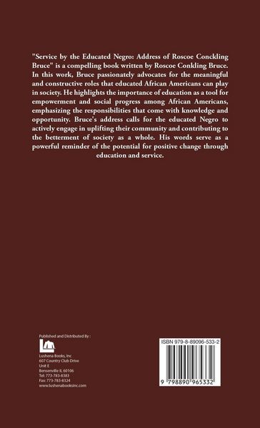 Produktbild: Service by the Educated Negro Address of Roscoe Conckling Bruce