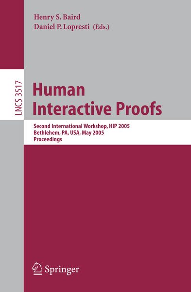 Produktbild: Human Interactive Proofs