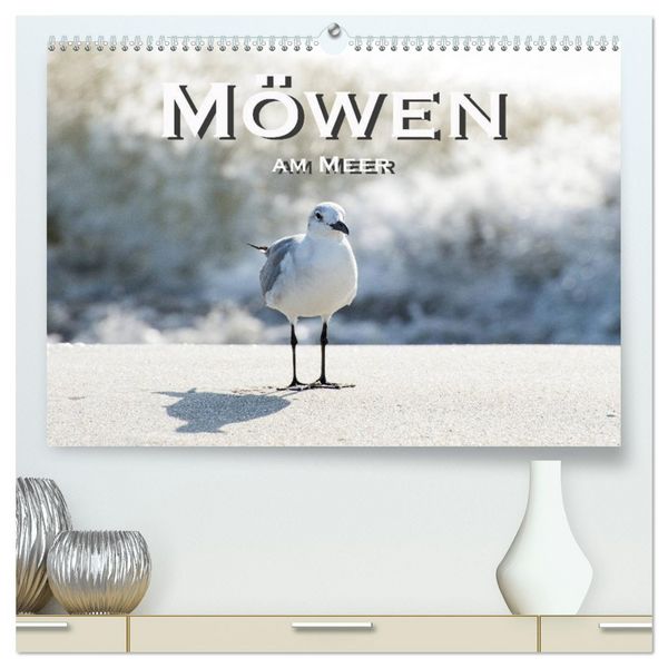 Produktbild: M&ouml;wen am Meer (hochwertiger Premium Wandkalender 2026 DIN A2 quer), Kunstdruck in Hochglanz