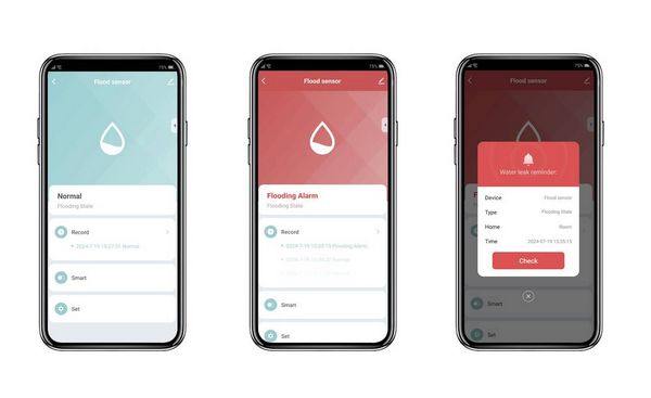 Produktbild: Sygonix SY-6515316 Funk-Wassermelder mit App-Steuerung batteriebetrieben
