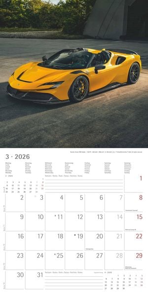 Produktbild: High Speed 2026 - Broschürenkalender 30x30 cm (30x60 geöffnet) - Kalender mit Platz für Notizen - Bildkalender - Wandplaner - Technikkalender