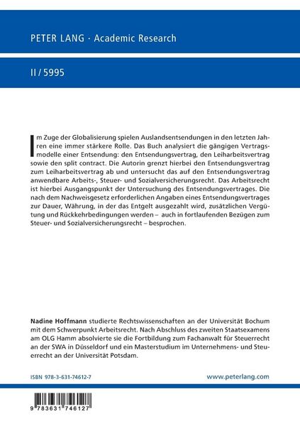 Produktbild: Entsendung und Entsendungsvertrag