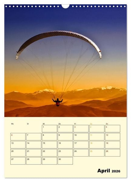 Produktbild: Paragliding - extrem aufregend (Wandkalender 2026 DIN A3 hoch), CALVENDO Monatskalender