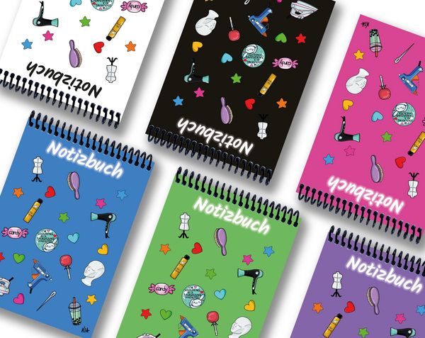 Produktbild: A 4 Notizblock Manga Items, pink, blanko
