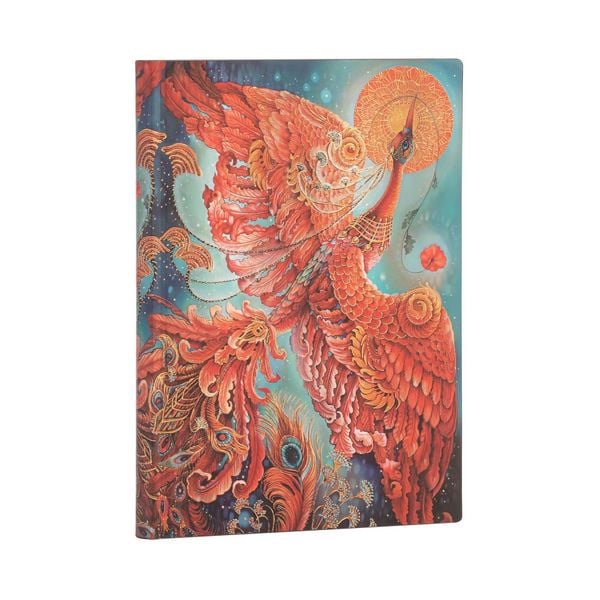 Produktbild: Softcover Notizbuch Feuervogel, Midi, Unliniert