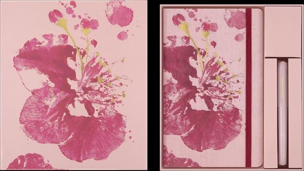 Moleskine Sakura Kreativset, Notizbuch L/A5, liniert, fester Einband, Sakura Holzstempel, 2 Stempelkissen, wiederverwendbare Geschenkbox