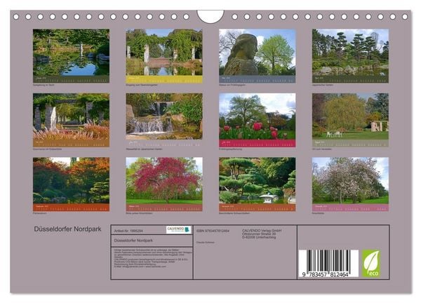 Produktbild: D&uuml;sseldorfer Nordpark (Wandkalender 2026 DIN A4 quer), CALVENDO Monatskalender