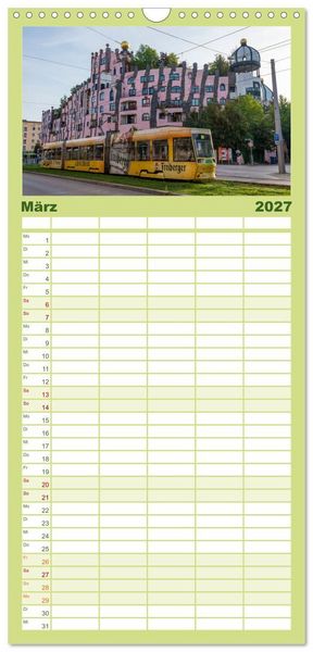 Produktbild: Familienplaner 2027 - Typisch Magdeburg mit 5 Spalten (Wandkalender, 21 x 45 cm) CALVENDO