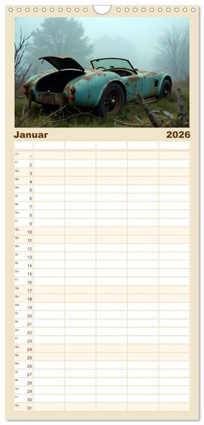 Produktbild: Familienplaner 2026 - Vergessene Legenden mit 5 Spalten (Wandkalender, 21 x 45 cm) CALVENDO