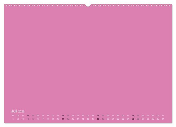Produktbild: Bastelkalender - Pink (Wandkalender 2026 DIN A2 quer), CALVENDO Monatskalender