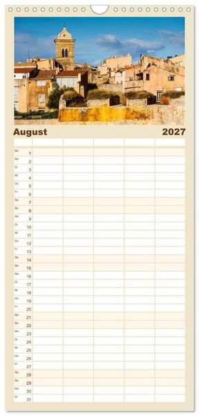Produktbild: Familienplaner 2027 - Bonifacio. Korsika mit 5 Spalten (Wandkalender, 21 x 45 cm) CALVENDO