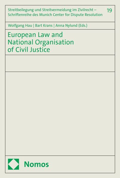 Produktbild: European Law and National Organisation of Civil Justice