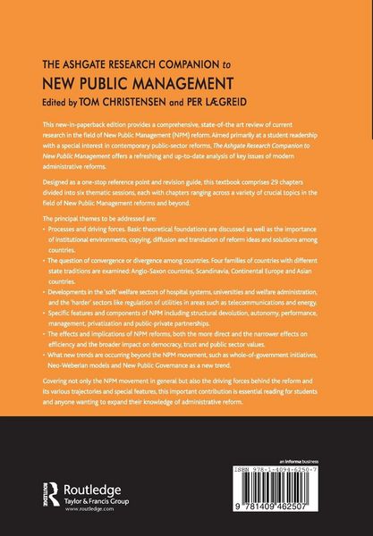 Produktbild: The Ashgate Research Companion to New Public Management