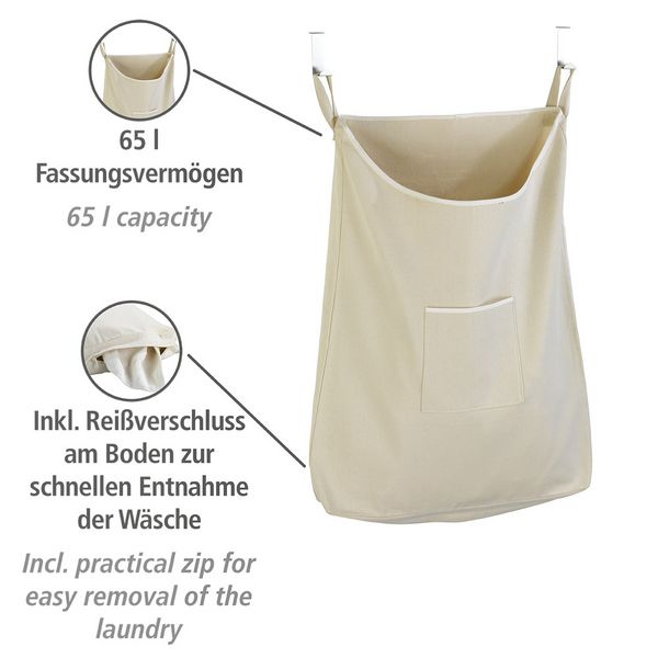 Produktbild: &Uuml;ber-T&uuml;r W&auml;schesammler Mod. Canguro Beige, 65 l