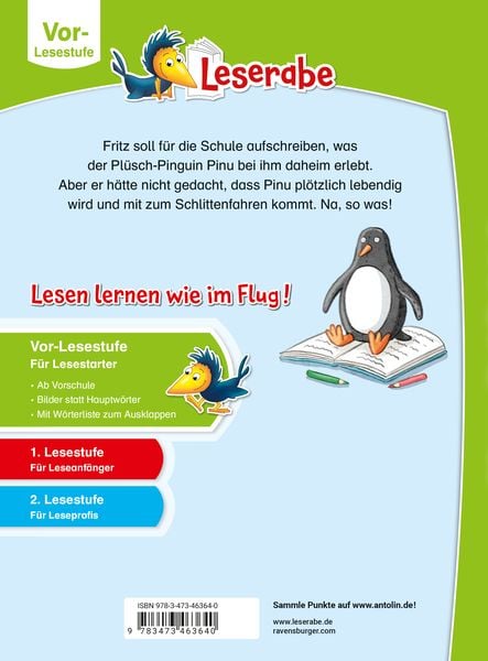 Produktbild: Leserabe Vor-Lesestufe - Pinguin Pinu taut auf