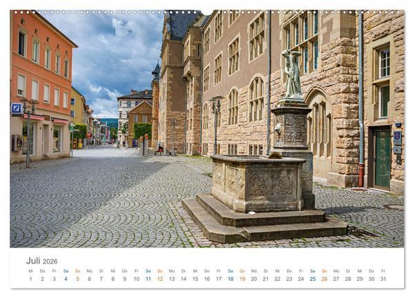 Produktbild: Rudolstadt - im Tal der Saale (hochwertiger Premium Wandkalender 2026 DIN A2 quer), Kunstdruck in Hochglanz