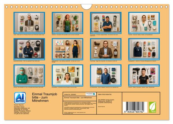 Produktbild: Einmal Traumjob bitte - zum Mitnehmen (Wandkalender 2027 DIN A4 quer), CALVENDO Monatskalender