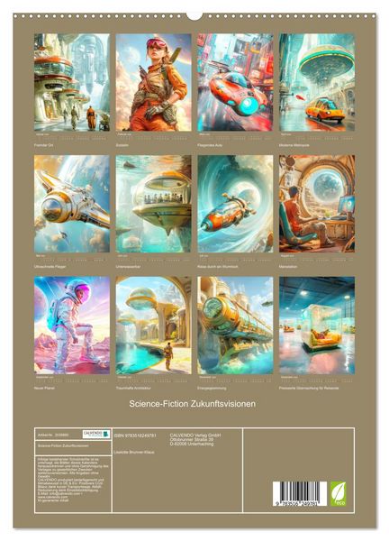 Produktbild: Science-Fiction Zukunftsvisionen (hochwertiger Premium Wandkalender 2026 DIN A2 hoch), Kunstdruck in Hochglanz