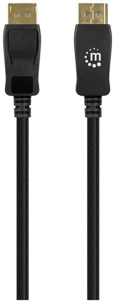Produktbild: Manhattan DisplayPort Anschlusskabel DisplayPort Stecker, DisplayPort Stecker 2.00 m Schwarz 353618 8K UHD DisplayPort-Kabel