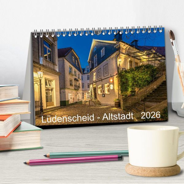 Produktbild: L&uuml;denscheid - Die Altstadt 2026 (Tischkalender 2026 DIN A5 quer), CALVENDO Monatskalender