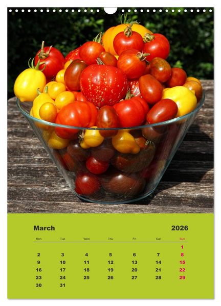 Produktbild: Organic Tomatoes (Wall Calendar 2026 DIN A3 portrait), CALVENDO 12 Month Wall Calendar