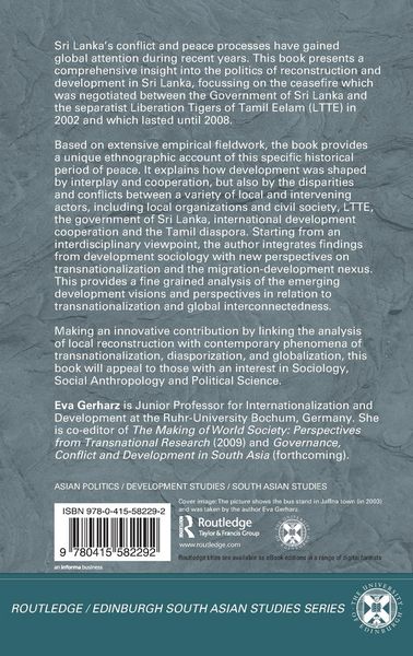 Produktbild: The Politics of Reconstruction and Development in Sri Lanka