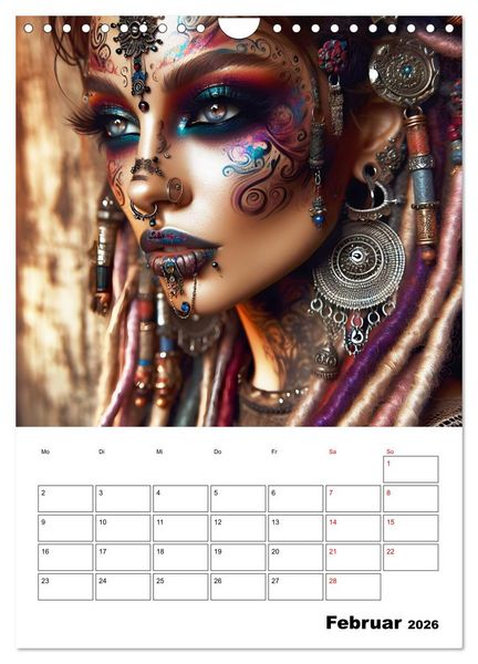 Produktbild: W&uuml;stenk&ouml;niginnen (Wandkalender 2026 DIN A4 hoch), CALVENDO Monatskalender
