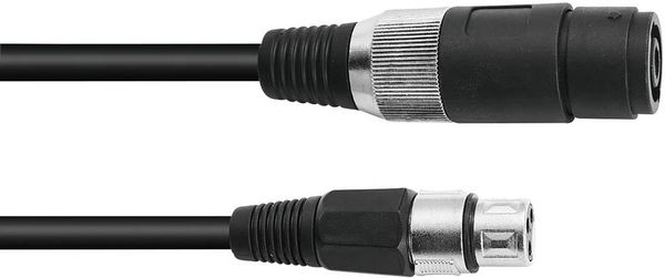 Omnitronic 3022050N XLR Verbindungskabel [1x XLR-Stecker 3 polig - 1x XLR-Buchse 3 polig] 5.00 m Schwarz