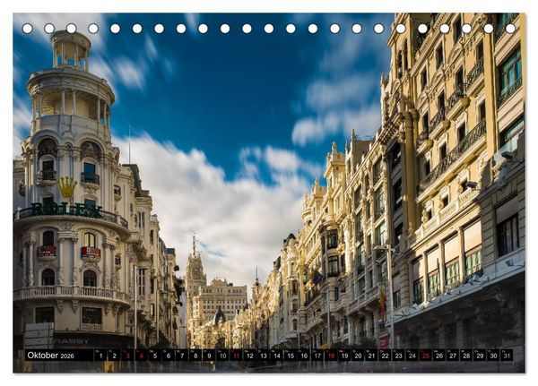 Produktbild: Metropole Madrid (Tischkalender 2026 DIN A5 quer), CALVENDO Monatskalender