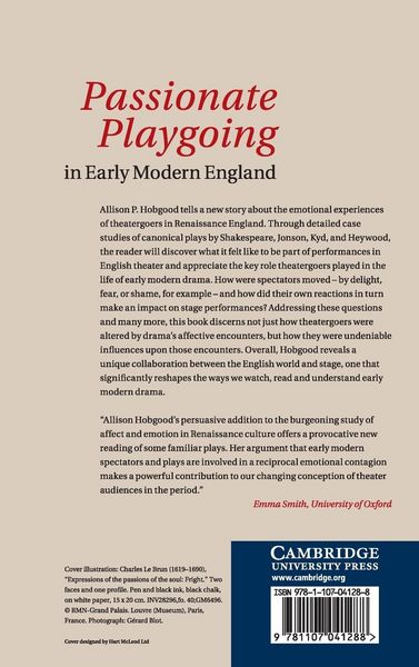 Produktbild: Passionate Playgoing in Early Modern England