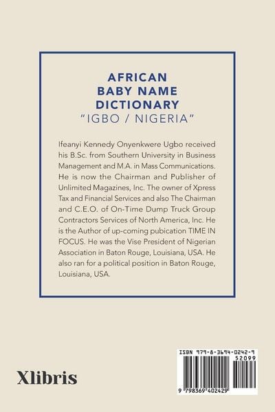 Produktbild: African Baby Name Dictionary "igbo / Nigeria"