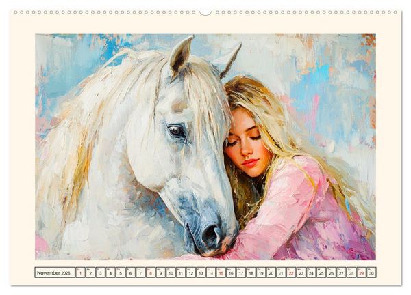 Produktbild: Seelenverwandte. Frauen und Pferde. Die Magie der Verbundenheit (Wandkalender 2026 DIN A2 quer), CALVENDO Monatskalender