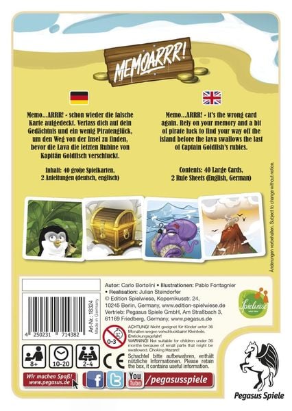 Produktbild: Pegasus - Memoarrr!, Kartenspiel