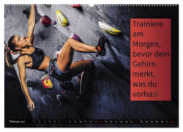 Produktbild: St&auml;rker als gestern &ndash; Sportliche Motivation in Bildern und Spr&uuml;chen (hochwertiger Premium Wandkalender 2027 DIN A2 quer), Kunstdruck in Hochglanz
