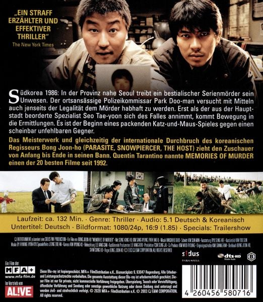 Produktbild: Memories of Murder