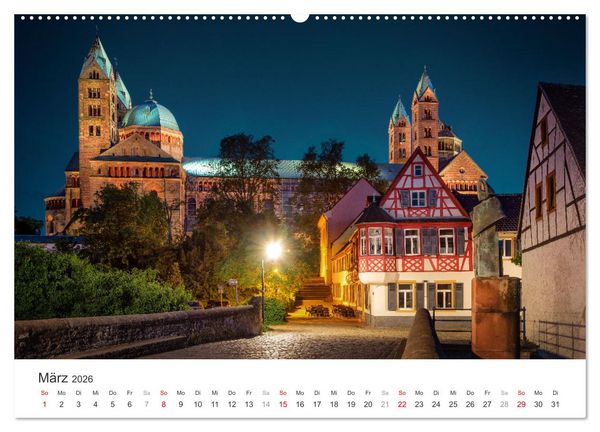 Produktbild: D&auml;mmerung in der Metropolregion Rhein-Neckar (hochwertiger Premium Wandkalender 2026 DIN A2 quer), Kunstdruck in Hochglanz