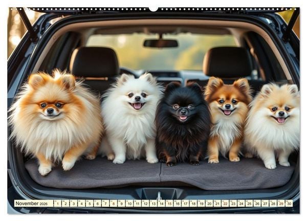 Produktbild: Tausendsassa - Pomeranian (hochwertiger Premium Wandkalender 2026 DIN A2 quer), Kunstdruck in Hochglanz