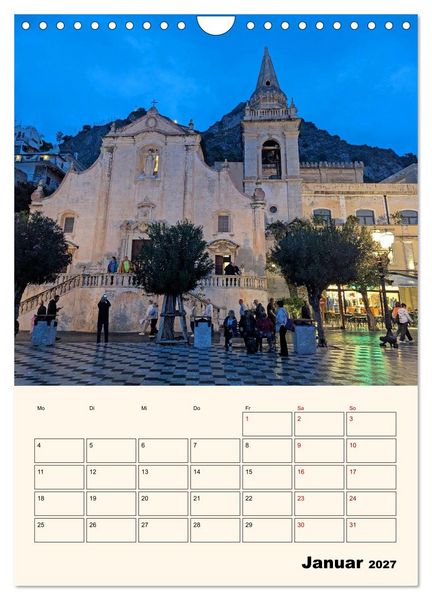 Produktbild: Taormina - &Auml;tna, Meer und antike Steine (Wandkalender 2027 DIN A4 hoch), CALVENDO Monatskalender