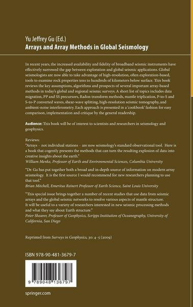Produktbild: Arrays and Array Methods in Global Seismology