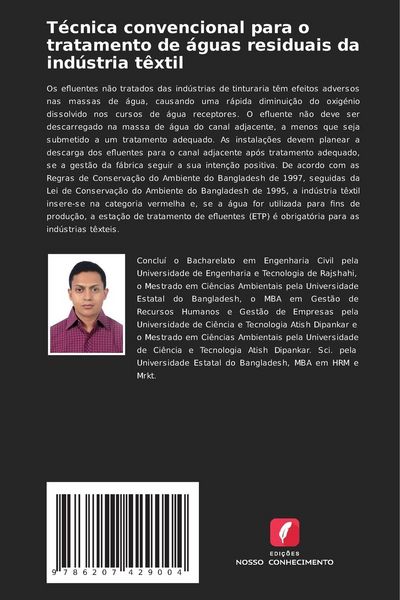 Produktbild: T&eacute;cnica convencional para o tratamento de &aacute;guas residuais da ind&uacute;stria t&ecirc;xtil