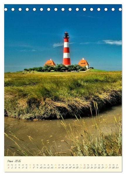 Produktbild: Norddeutsche Leuchtt&uuml;rme - maritime Wegweiser (Tischkalender 2026 DIN A5 hoch), CALVENDO Monatskalender