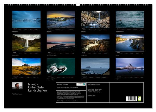 Produktbild: Island - Unber&uuml;hrte Landschaften (Wandkalender 2026 DIN A2 quer), CALVENDO Monatskalender