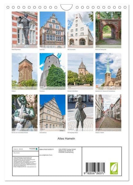 Produktbild: Altes Hameln (Wandkalender 2026 DIN A4 hoch), CALVENDO Monatskalender