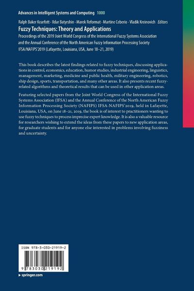 Produktbild: Fuzzy Techniques: Theory and Applications