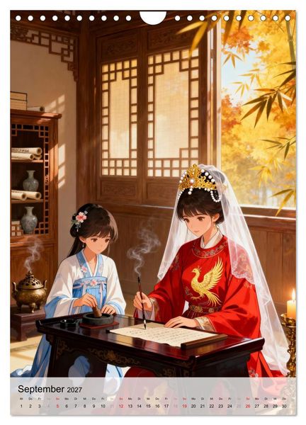 Produktbild: Hanfu und Herzensbande (Wandkalender 2027 DIN A4 hoch), CALVENDO Monatskalender